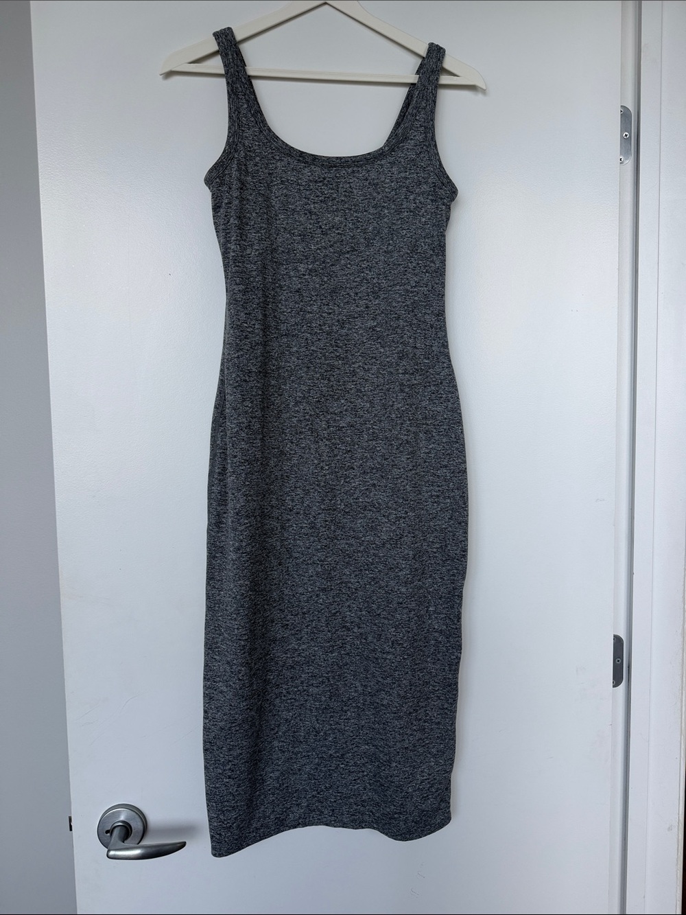 Vuori Charcoal Heather Tank Midi Dress